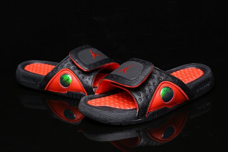 Women Air Jordan Hydro 13 Sandals Black Red